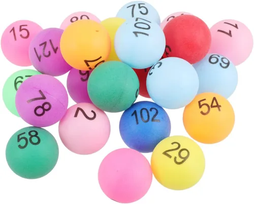 Toddmomy Bolas de lotería numeradas, 150 unidades, bolas de ping pong numeradas de 1.57 pulgadas para sorteos, juegos de fiesta de bingo y