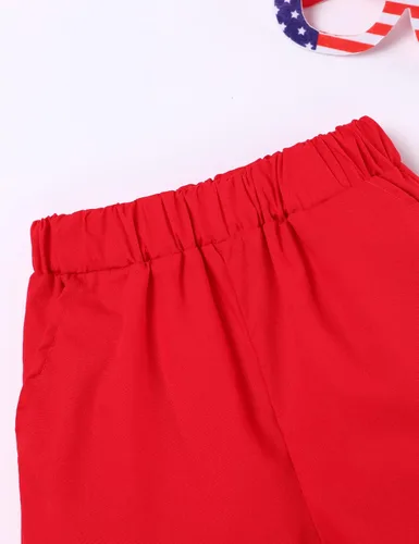 Miniatura 5 de Conjunto de ropa de verano para el 4 de julio, para el Día de la Independencia, camisa y pantalones cortos