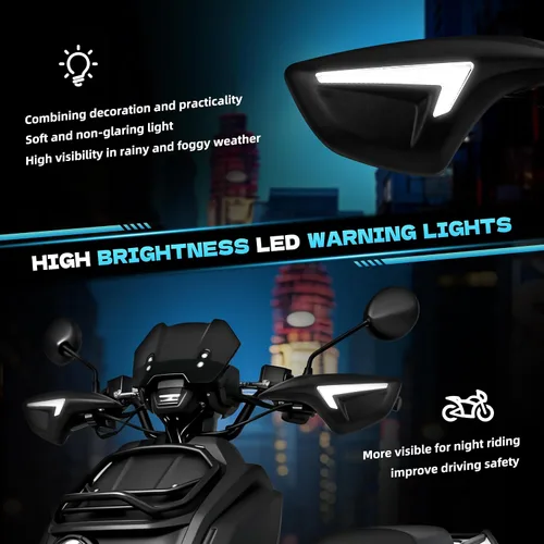 Miniatura 5 de Mokuo Fundas para empuñaduras de motocicleta para Yamaha Zuma 125 Light 2022 2023