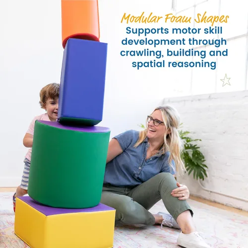 Miniatura 3 de ECR4Kids SoftZone - Juego de trepar y gatear, bloques de construcción, surtido, 5 piezas