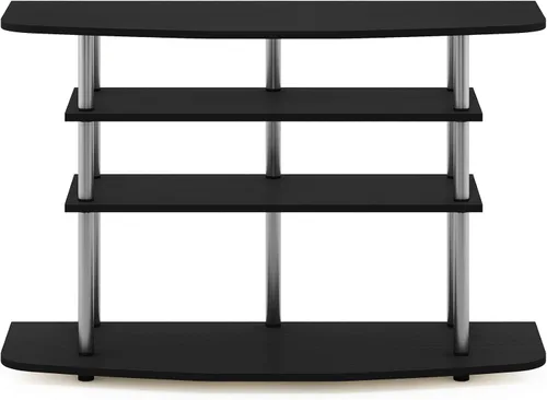 Miniatura 7 de Furinno Turn-N-Tube - Soporte para televisor de 3 niveles, centro de entretenimiento sin herramientas, consola de TV para televisores de hasta 32