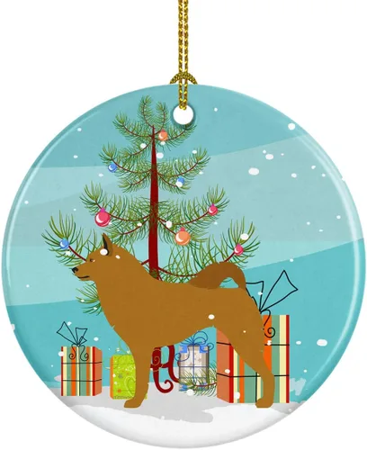 Miniatura 71 de Caroline's Treasures American Toy Fox Terrier - Adorno de cerámica de Navidad para colgar en el árbol de Navidad, decoración para el hogar, Navidad