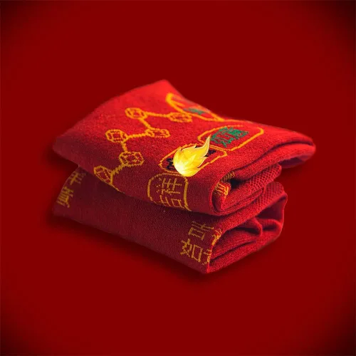 Miniatura 6 de oliwex Feng Shui - Calcetines de siete monedas para hombre y mujer