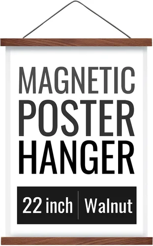 Miniatura 28 de Colgador magnético para póster con marco para 24x36 24x30 24x32 pósters de películas y música, marcos de madera de teca para lienzo grande, mapa