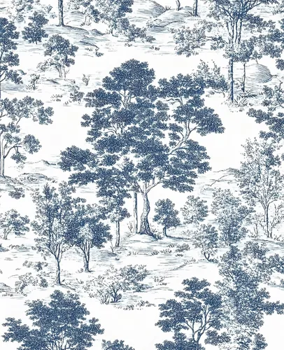Miniatura 7 de Papel Tapiz Despegable de Hojas Azules Boho, Diseño de Hojas Azules Moderno Vinilo Autoadhesivo Papel de Contacto Casual Estilo Granja para Cajón