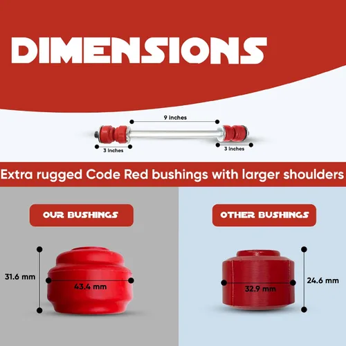 Miniatura 6 de Estabilizador de barra estabilizadora delantera de 4-6 pulgadas CODE RED Kit de eslabones de extremo resistente para Chevy Silverado Sierra 1500