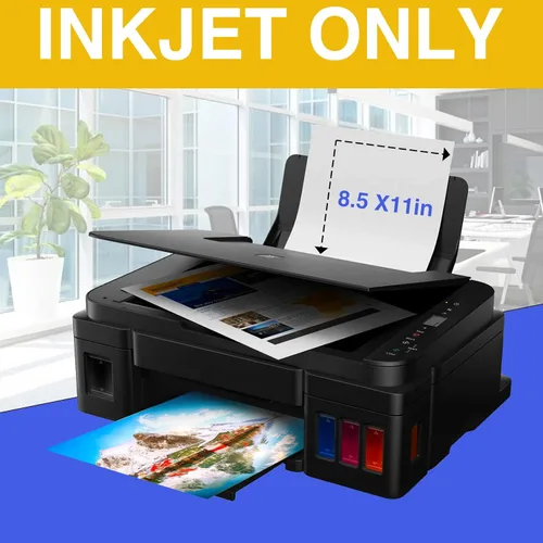 Miniatura 3 de Papel magnético imprimible no adhesivo, 8.5 x 11 pulgadas, 12 mil para impresora de inyección de tinta y manualidades de bricolaje, 5 hojas