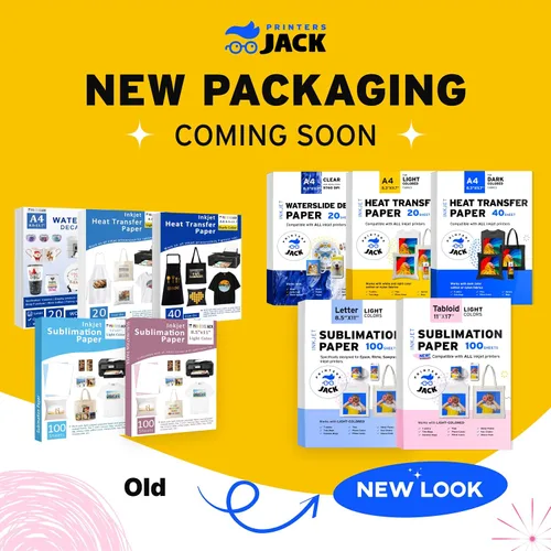 Miniatura 2 de Printers Jack - Papel termotransferible para tela oscura y clara, paquete de 10 hojas para tela oscura + 10 hojas para tela clara, papel