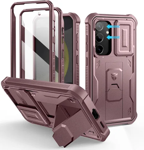 Miniatura 51 de Dexnor Funda para Samsung Galaxy S24 con Cubierta Deslizante Integrada para Cámara y Protector de Pantalla y Soporte, Funda Resistente a los Golpes