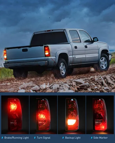 Miniatura 3 de Nilight Conjunto de luz trasera para Chevy Silverado 1500 1500HD 2500 2500 2500HD 3500 2007 Chevrolet Classic OE estilo pasajero lámpara trasera