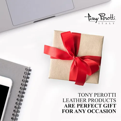 Miniatura 6 de Tony Perotti Mens Long Bifold Checkbook Cover Wallet Multi Card Pocket Holder Italian Leather
