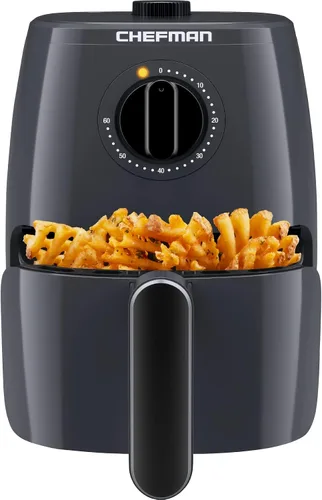 Miniatura 12 de Chefman TurboFry - Freidora de aire de 2 cuartos de galón, cesta y bandeja apta para lavavajillas, utiliza poco o ningún aceite para alimentos Negro