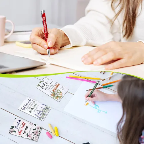 Miniatura 4 de Geyee 24 Piezas Regalos Cristianos para Mujeres al Por Mayor Regalos de Navidad Mini Blocs de Notas Religiosos y Bolígrafos Premios Regalo Diarios