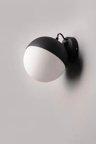 Miniatura 5 de ET2 Aplique de pared de media luna de iluminación Acabado dorado metálico Pantalla de vidrio blanco satinado Moderno aplique de pared