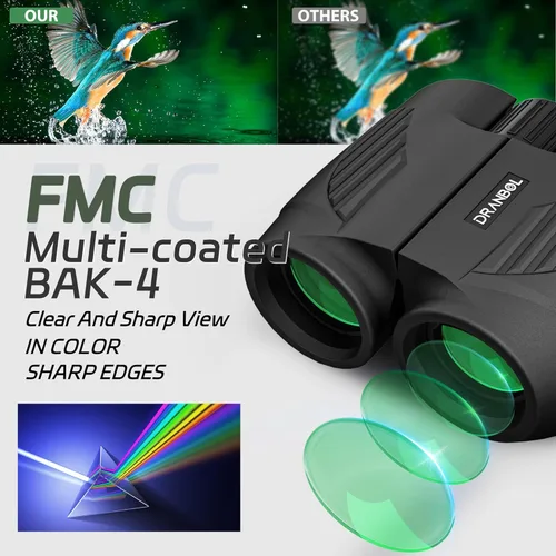 Miniatura 2 de Binoculares pequeños 20X25 para adultos y niños, binoculares de ocular grande para observación de aves con enfoque fácil, anteojos de ópera
