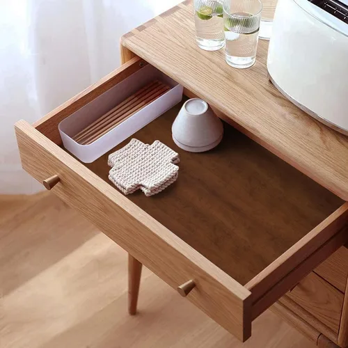 Miniatura 4 de Abyssaly Papel de Contacto de Madera, Papel Tapiz de Despegar y Pegar Rojo/Marrón para Gabinetes, Envoltura de Vinilo de Grano de Madera Sintética