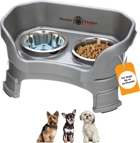 Miniatura 21 de Neater Feeder Deluxe - Tazones elevados para perros grandes a prueba de desorden – Fabricado en Estados Unidos – Soporte elevado para comida