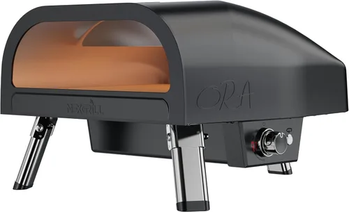 Nexgrill Ora Horno de Pizza Portátil de Sobremesa a Propano de 16", 24,000 BTUs, Cocinador de Pizza a Gas Portátil con Patas Plegables, Piedra de