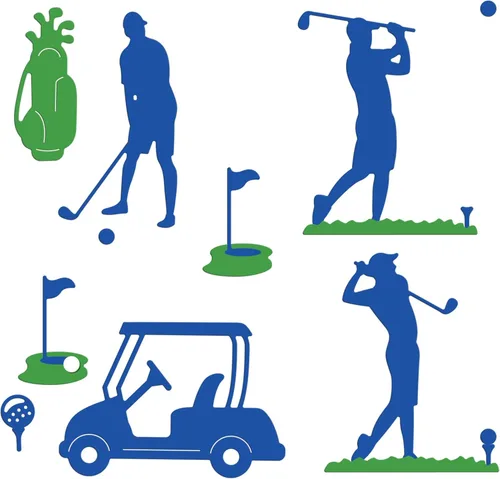 GLOBLELAND Troqueles de corte de golf para manualidades, álbumes de recortes, deportes, troqueles para hacer tarjetas, decoración de sobres de álbum