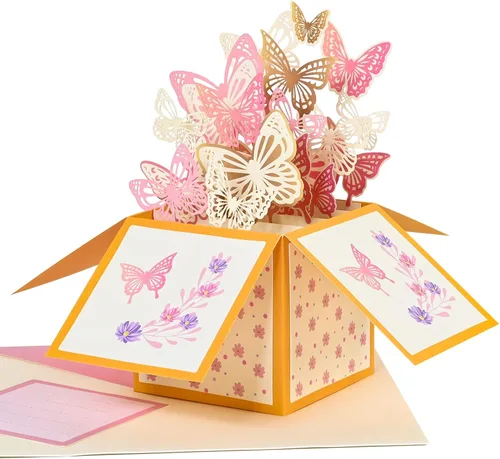 Miniatura 11 de Giiffu Tarjeta de feliz aniversario, tarjetas de aniversario emergentes en 3D, regalos para él, ella, esposa, marido, pareja, con sobre y tarjeta