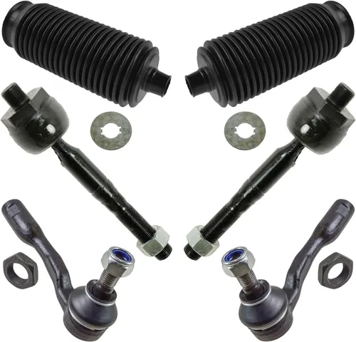 Miniatura 93 de TRQ Kit de dirección interior y exterior para lado del conductor y del pasajero delantero, con cremallera de dirección y fuelle de piñón compatible
