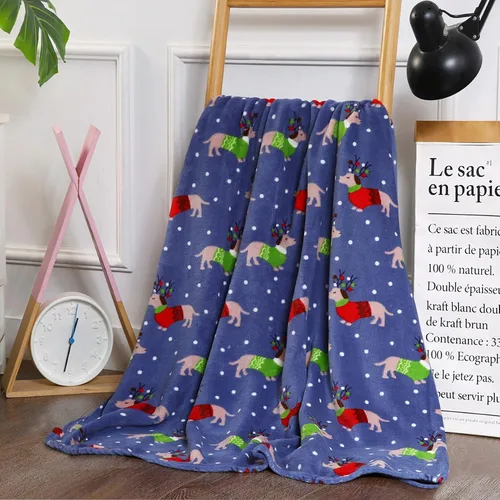Miniatura 33 de Elegant Comfort Manta de Forro Polar de Terciopelo de Lujo Súper Suave con Estampados Navideños - Decoración del Hogar con Tema Navideño, Manta