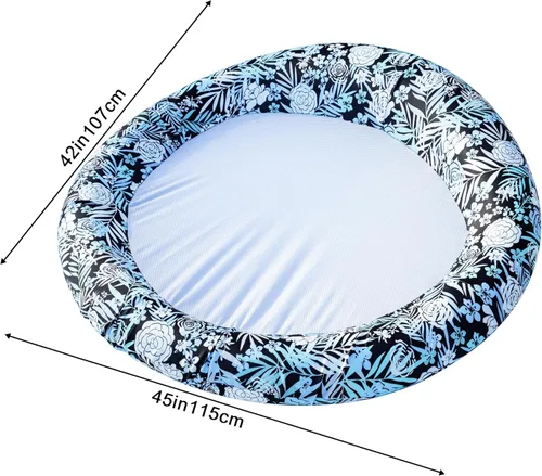 Miniatura 6 de Flotadores inflables de piscina para adultos, flotador de silla de piscina cubierta de tela, flotador de malla para adultos, hamaca de piscina