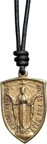 Collar de oro con crucifijo de la Virgen María Jesús – Medalla de los Milagros de Mujer, Medalla de Plata para Hombres, Joyería Religiosa, Regalos