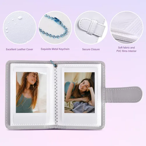 Miniatura 3 de Mini álbum de fotos de 32 bolsillos compatible con Fujifilm Instax Mini Film - Instax Mini 12 99 70 7s 8 8+ 9 11 25 50s 90 99, mini álbum de fotos