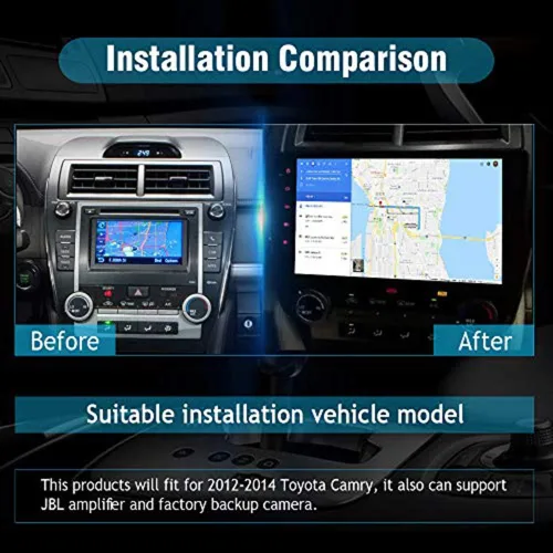 Miniatura 2 de SYGAV Estéreo Android para 2012 2013 2014 Toyota Camry Radio Wirelss Carplay DSP navegación GPS HD 1280x720 Android Auto pantalla táctil unidad