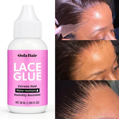 Miniatura 5 de Dolahair Mousse en aerosol de tinte de encaje para pelucas de encaje frontal, espuma fundida, mousse para el cabello, pegamento para peluca y kit