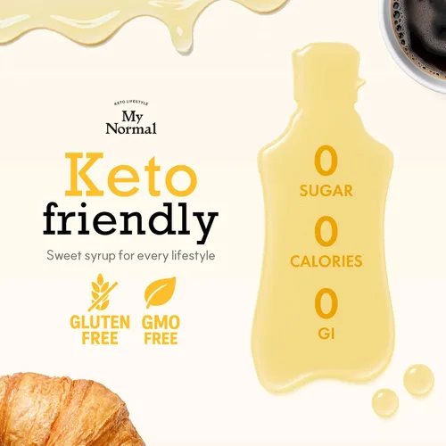 Miniatura 3 de My Normal Alulosa Keto de tamaño grande, alulosa 99.52%, fruta monje, jarabe fino de mezcla de stevia, edulcorante cero calorías, sustituto