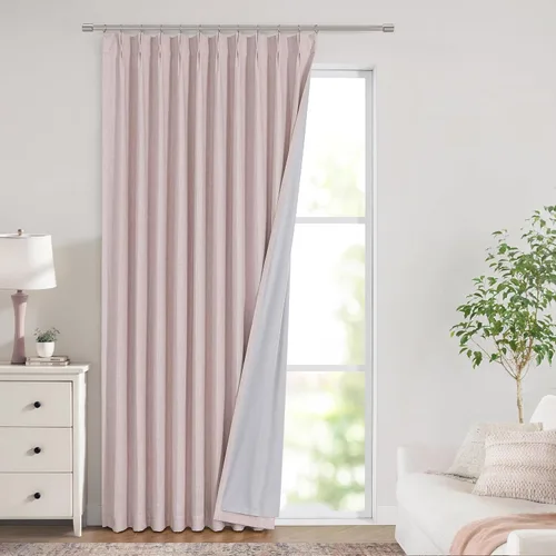 Miniatura 13 de Vision Home Cortinas marrones con pliegues pinzados de bloqueo total, cortinas de ventana de lino mezclado para oscurecimiento de la habitación, 95