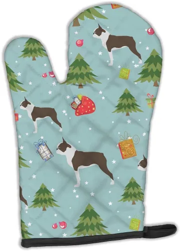 Miniatura 204 de Caroline's Treasures BB4872OVMT - Guante de horno de Navidad Affenpinscher resistente al calor, grueso para sartenes calientes y horno, manopla