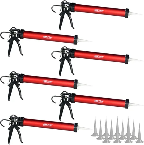 Miniatura 13 de AWF PRO Pistola de calafeteo para salchichas, paquete de papel de aluminio de 20 oz y cartucho convertible de 10 oz, relación de empuje 12:1, cañón