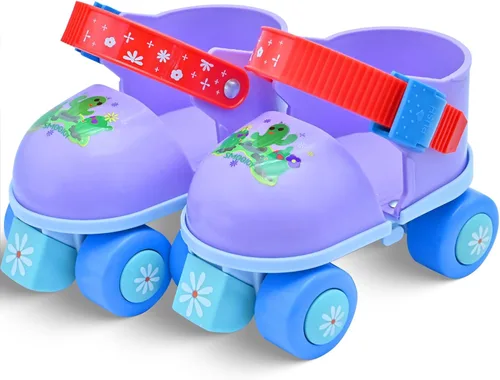 Miniatura 8 de Patines de ruedas para niños niñas y niños de 2 a 6 años, patines ajustables para principiantes de cuatro ruedas para niños pequeños Azul