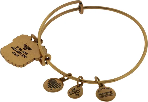 Miniatura 2 de Alex and Ani Wonder Woman, Peace Love - Brazalete de oro rafeeliano, talla única, Latón, No es una piedra preciosa