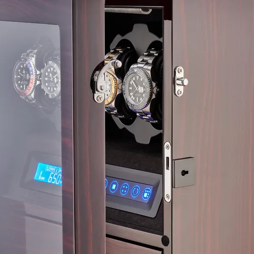 Miniatura 8 de 4 Watch Winder with 5 Watch Storage Space, LCD Display, Touch Control and Interior Light