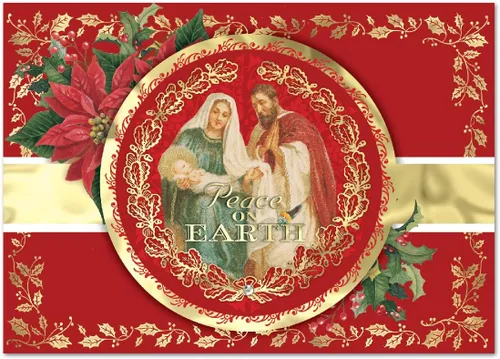 Miniatura 7 de Punch Studio Oh Holy Night Mary - Tarjetas dimensionales en caja con 12 tarjetas adornadas y sobres (57749)