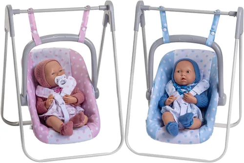 Miniatura 7 de JC Toys - Para mantener el tiempo de juego Columpio 2 en 1 para muñeca bebé y portador portátil para muñecas de hasta 18" Edades 3+ Azul