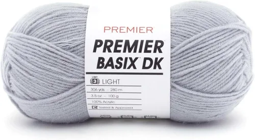 Miniatura 15 de Premier Yarns Basix Hilo DK, hecho de acrílico, hilo ideal para ganchillo y tejido, lavable a máquina, rosa camafeo, 3.5 onzas, 306 yardas Rosa Cameo