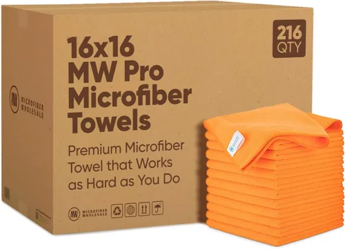 Miniatura 11 de Microfiber Wholesale Toallas de microfibra Pro Multi Surface de 16" x 16" a granel Caja: 216 Cantidad (negro)