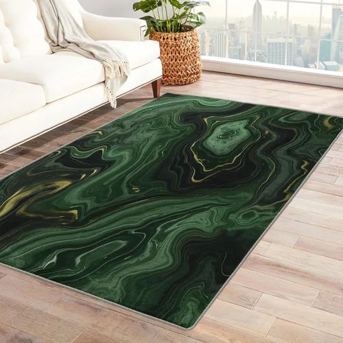 Miniatura 22 de Alfombra de los años 70 y decoración del hogar, alfombra de sala de estar, alfombras retro onduladas para dormitorio, alfombras lavables, alfombra
