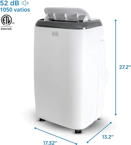 Miniatura 7 de BLACK+DECKER Aire acondicionado portátil, 10,000 BTU (6,000 BTU SACC) para habitaciones de hasta 450 pies cuadrados, CA portátil con control remoto