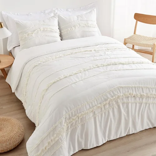 Miniatura 16 de Sweet Jojo Designs Juego de edredón individual de 2 piezas (rayas modernas) para niños o niñas, adolescentes, ropa de cama para niños, cama en una