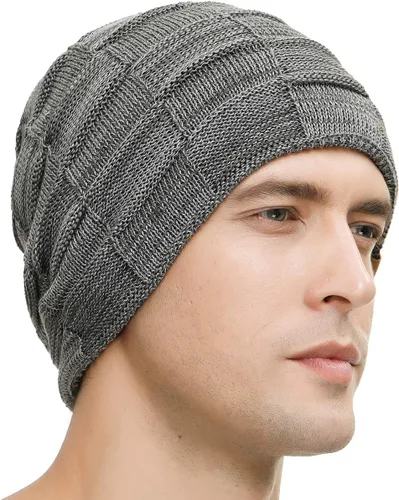 Miniatura 33 de Vgogfly Slouchy Beanie for Men Winter Hats for Guys Cool Beanies Mens Lined Knit Warm Thick Skully Stocking Binie Hat