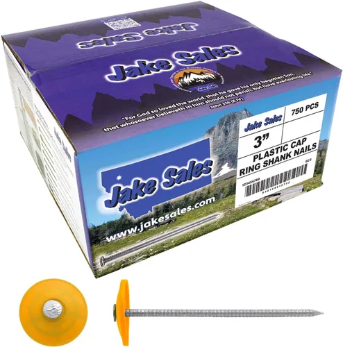 Miniatura 7 de Clavo de mango de anillo de plástico de 3 pulgadas - Caja pequeña de 1.2 libras