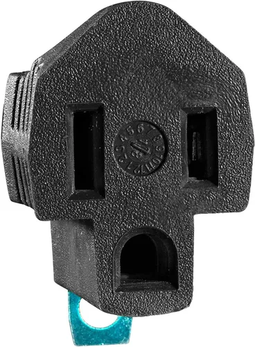 Miniatura 3 de Maximm Adaptador de salida de 2 clavijas a 3 clavijas, convertidor de puesta a tierra polarizado ETL de dos clavijas a tres clavijas, paquete de 4
