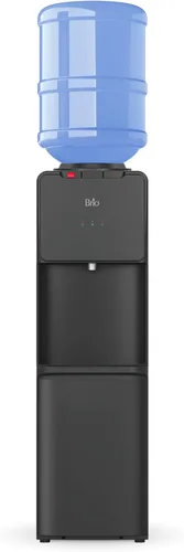 Brio CLTL130 Dispensador refrigerador de carga superior de la serie 130 para botellas de 3 y 5 galones, agua fría y caliente, carga sin derrames,