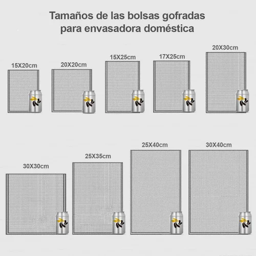 Miniatura 7 de Bolsas de vacío en relieve 200x200 (100 uds).